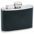 4 Oz. Stainless Steel Flask w/Black Wrap